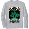 imageWicked For Good All Roads Lead to the Wizard Long Sleeve TShirtHeather Grey