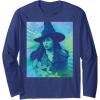imageWicked For Good Elphaba Close Up Florals Long Sleeve TShirtNavy Blue