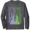 imageWicked For Good Forever My Friend Silhouettes Long Sleeve TShirtDark Heather Grey