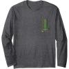 imageWicked Movie Logo Elphaba Green And Gold Broom Long Sleeve TShirtDark Heather Grey