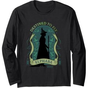 imageWicked Elphaba Destined To Fly Silhouette Long Sleeve TShirtBlack