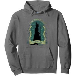 imageWicked Elphaba Destined To Fly Silhouette Pullover HoodieAsphalt Grey