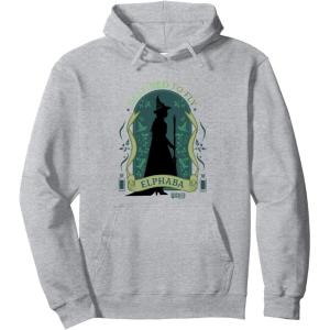 imageWicked Elphaba Destined To Fly Silhouette Pullover HoodieHeather Grey