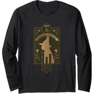 imageWicked Elphaba Thropp Floral Silhouette Long Sleeve TShirtBlack
