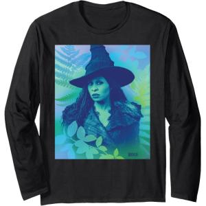 imageWicked For Good Elphaba Close Up Florals Long Sleeve TShirtBlack