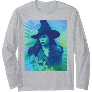 imageWicked For Good Elphaba Close Up Florals Long Sleeve TShirtHeather Grey