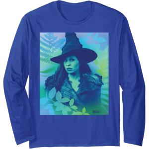 imageWicked For Good Elphaba Close Up Florals Long Sleeve TShirtRoyal Blue