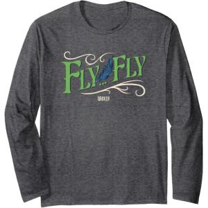 imageWicked For Good Fly Fly Long Sleeve TShirtDark Heather Grey