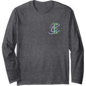 imageWicked For Good Forever My Friend Silhouettes Front ampamp Back Long Sleeve TShirtDark Heather Grey