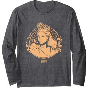 imageWicked For Good Glinda Golden Glow Long Sleeve TShirtDark Heather Grey