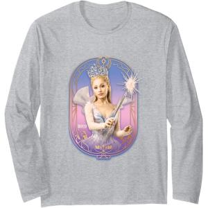 imageWicked For Good Glinda Sparkling Wand Long Sleeve TShirtHeather Grey
