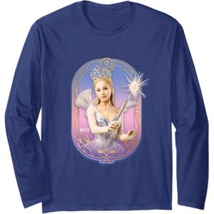 imageWicked For Good Glinda Sparkling Wand Long Sleeve TShirtNavy Blue