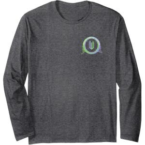 imageWicked For Good Glinda and Elphaba Friends Front ampamp Back Long Sleeve TShirtDark Heather Grey