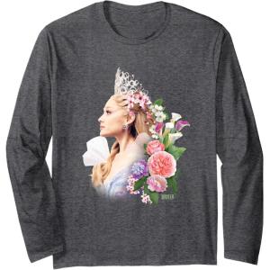 imageWicked For Good Glinda in Bloom Long Sleeve TShirtDark Heather Grey