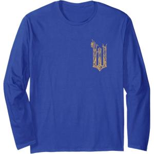 imageWicked For Good Ozian Gold Logo Front And Back Long Sleeve TShirtRoyal Blue
