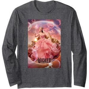 imageWicked Glinda Bubble Poster Long Sleeve TShirtDark Heather Grey