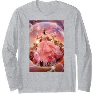 imageWicked Glinda Bubble Poster Long Sleeve TShirtHeather Grey