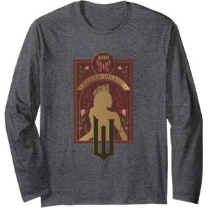 imageWicked Glinda Upland Floral Silhouette Long Sleeve TShirtDark Heather Grey
