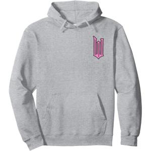 imageWicked Logo Glinda Daydreaming Playful Cartoon Style Pullover HoodieHeather Grey