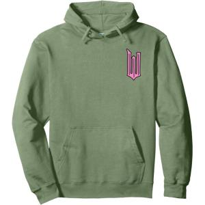 imageWicked Logo Glinda Daydreaming Playful Cartoon Style Pullover HoodieSage Green