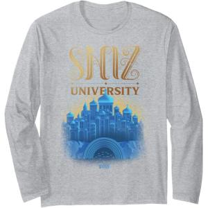 imageWicked Shiz University Collegiate Scape Long Sleeve TShirtHeather Grey