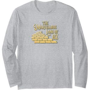 imageWicked The Marvellous Land Of Oz Yellow Brick Road FampampB Long Sleeve TShirtHeather Grey