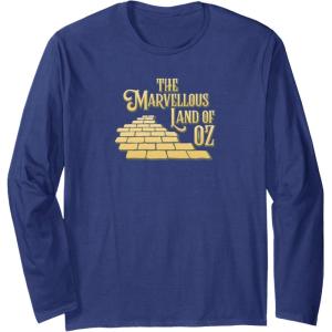 imageWicked The Marvellous Land Of Oz Yellow Brick Road FampampB Long Sleeve TShirtNavy Blue