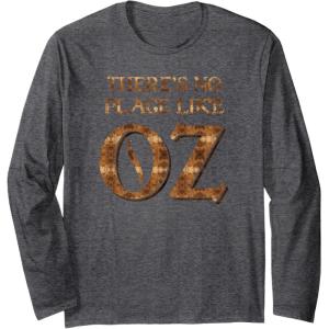 imageWicked The Wizard Theres No Place Like Oz FampampB Long Sleeve TShirtDark Heather Grey