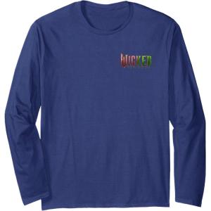 imageWicked for Good Glinda Bubble Poster Front ampamp Back Long Sleeve TShirtNavy Blue
