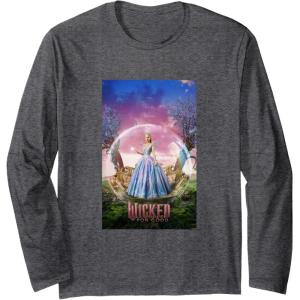 imageWicked for Good Glinda Bubble Poster Long Sleeve TShirtDark Heather Grey