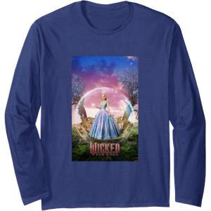 imageWicked for Good Glinda Bubble Poster Long Sleeve TShirtNavy Blue