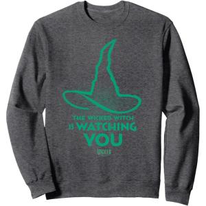 imageWicked For Good Elphaba Watchful Hat SweatshirtDark Heather Grey