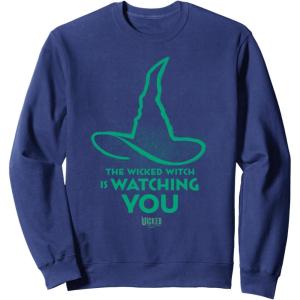 imageWicked For Good Elphaba Watchful Hat SweatshirtNavy Blue