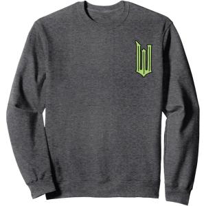 imageWicked Logo Elphaba Daydreaming Playful Cartoon Style SweatshirtDark Heather Grey