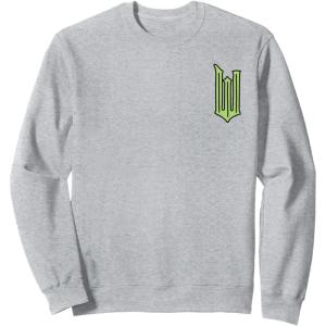 imageWicked Logo Elphaba Daydreaming Playful Cartoon Style SweatshirtHeather Grey