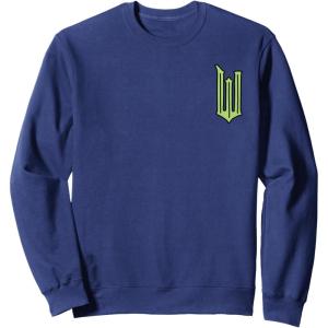 imageWicked Logo Elphaba Daydreaming Playful Cartoon Style SweatshirtNavy Blue