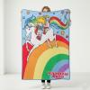 imageSilver Buffalo Wicked Featuring Glinda and Elphaba Double Sided 45quot x 60quot Fleece Throw Soft and Cozy Blanket 250 GSMRainbow Brite  Starlite  and Twink