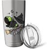 imageWicked Logo Elphaba Daydreaming Playful Cartoon Style Stainless Steel Insulated TumblerBrushed Steel