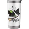 imageWicked Logo Elphaba Daydreaming Playful Cartoon Style Stainless Steel Insulated TumblerWhite