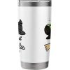 imageWicked Logo Elphaba Daydreaming Playful Cartoon Style Stainless Steel Insulated TumblerWhite