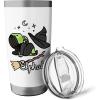 imageWicked Logo Elphaba Daydreaming Playful Cartoon Style Stainless Steel Insulated TumblerWhite