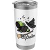 imageWicked Logo Elphaba Daydreaming Playful Cartoon Style Stainless Steel Insulated TumblerWhite