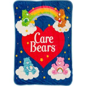 imageSilver Buffalo Wicked Featuring Glinda and Elphaba Double Sided 45quot x 60quot Fleece Throw Soft and Cozy Blanket 250 GSMCare Bears and Heart Logo