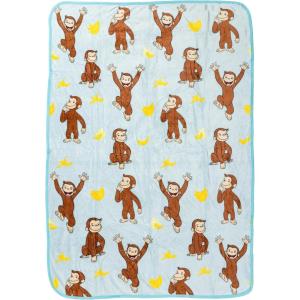 imageSilver Buffalo Wicked Featuring Glinda and Elphaba Double Sided 45quot x 60quot Fleece Throw Soft and Cozy Blanket 250 GSMCurious George Bananas