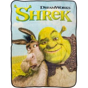 imageSilver Buffalo Wicked Featuring Glinda and Elphaba Double Sided 45quot x 60quot Fleece Throw Soft and Cozy Blanket 250 GSMShrek and Donkey Hugging