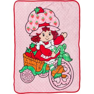 imageSilver Buffalo Wicked Featuring Glinda and Elphaba Double Sided 45quot x 60quot Fleece Throw Soft and Cozy Blanket 250 GSMStrawberry Shortcake on Bike