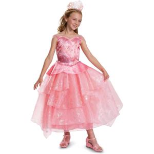 imageDisguise Wicked Glinda Costume for Girls Deluxe Official Wicked Pink Glinda Costume Dress Kids Size 3T4T