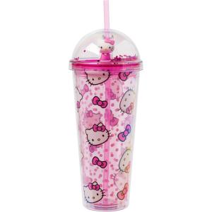 imageSilver Buffalo Disney Tim Burton Nightmare Before Christmas Moon Scene Featuring Jack Skellington Sally and Zero Dome Glitter Top Travel Tumbler 24 OuncesHello Kitty Polka Dots and Bows
