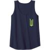 imageWicked Logo Elphaba Daydreaming Playful Cartoon Style Tank TopNavy Blue
