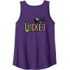imageWicked Logo Elphaba Daydreaming Playful Cartoon Style Tank TopPurple